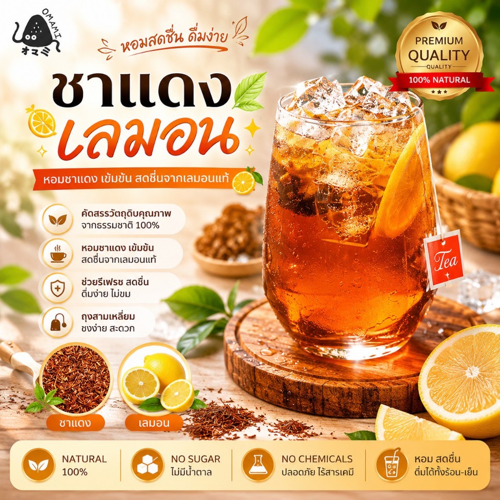 ชา ชาอู่หลง ชาอู่หลงผสมผลไม้ มีหลายหลายรสชาติให้เลือก ขายแบบ 1 ซอง Tea Bag  flower tea oolong ชาซองสามเหลี่ยม