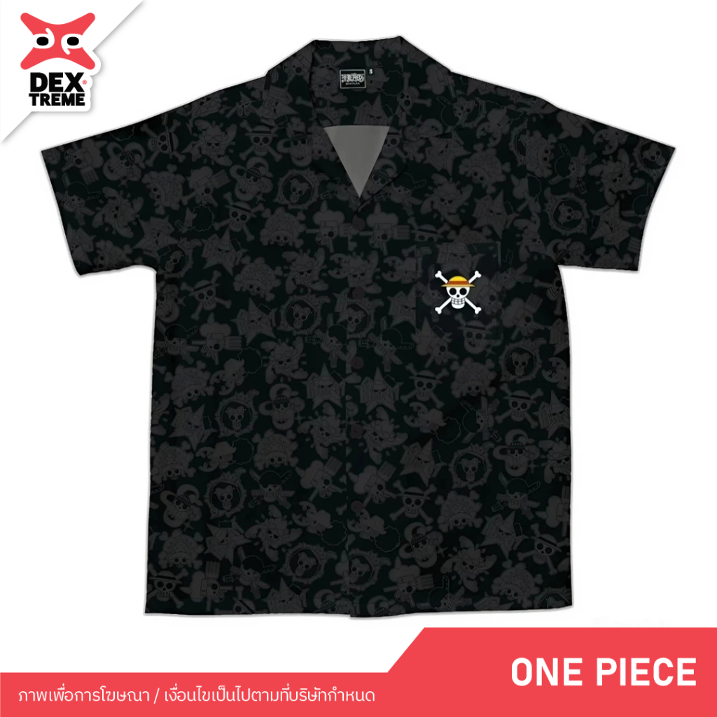 DEXtreme - เสื้อฮาวายวันพีซ Hawaii shirt One Piece Icon Luffy (DOP-1214)