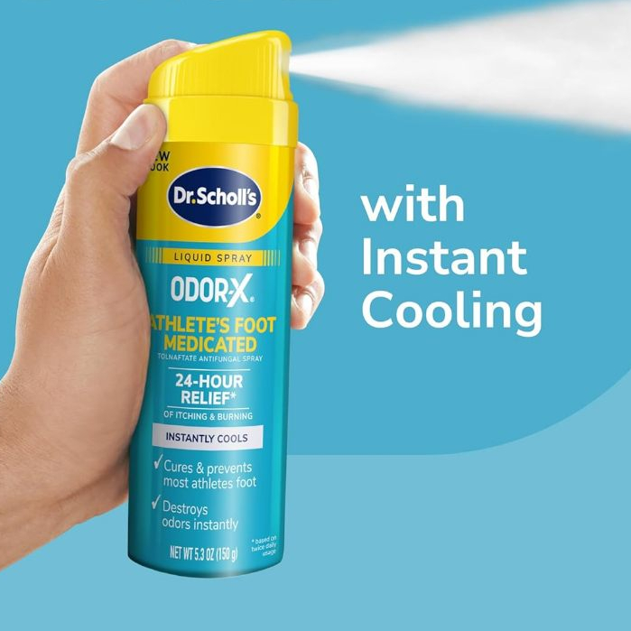 [ของแท้ 100%] DR.SCHOLL ODOR-X ATHLETE'S FOOT MEDICTATED SPRAY TOLNAFTATE ANTIFUNGAL 4.7oz
