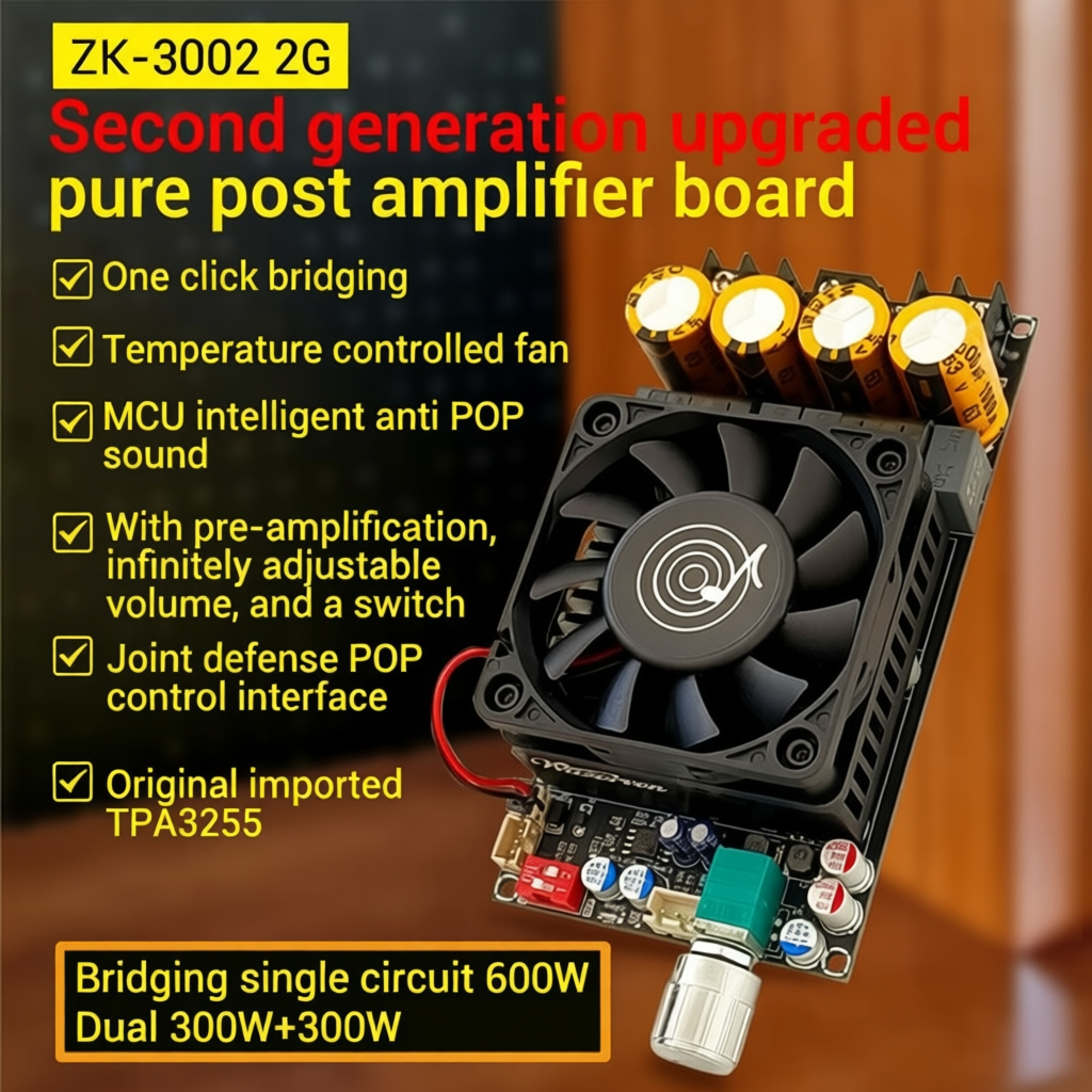 ZK-3002 2G Pure Power Amplifier กำลังสูง เหมาะสำหรับโฮมเธียเตอร์