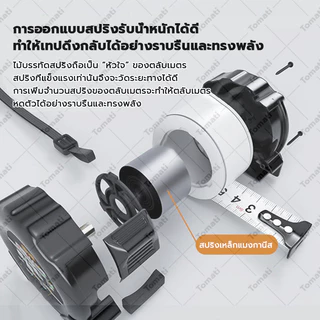 Tomati 10 ปีไม่พัง แม่นยำ 100% ตลับเมตร 5/10 เมตร หน้ากว้าง25 มม การวัดส่วนสูง การวัดการตกแต่ง ตลับเมตรพกพา