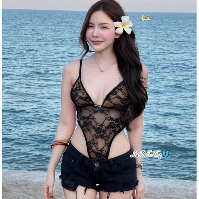 MNV STUDIO bodysuit สายเดี่ยวเว้าเอวสูง ปังไม่ไหวจ้า แซ่บ สุด ลุคนี้ ปังแน่นอน แบบใหม่สับๆๆจ้า ลูกไม้นิ่ม ติดอะไหล่LB