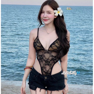 MNV STUDIO bodysuit สายเดี่ยวเว้าเอวสูง ปังไม่ไหวจ้า แซ่บ สุด ลุคนี้ ปังแน่นอน แบบใหม่สับๆๆจ้า ลูกไม้นิ่ม ติดอะไหล่LB