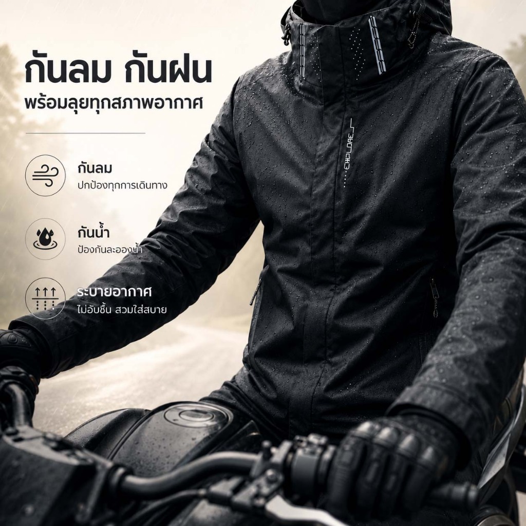 ผลิตภัณฑ์แจ็คเก็ตกันลมกันฝนคุณภาพสูง สำหรับกิจกรรมกลางแจ้ง ผ้าเบา ระบายอากาศดี สวมใส่สบายทุกสภาพอากาศ