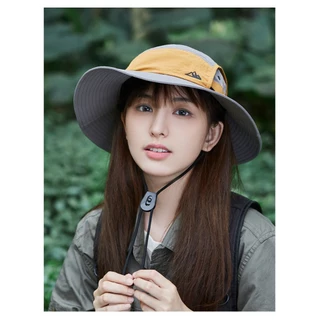 [W0387] หมวกกันแดดปีกกว้างทูโทน สกรีนลายภูเขา เหมาะสำหรับเดินป่า ใส่กันแดด ทำกิจกรรมกลางแจ้ง
