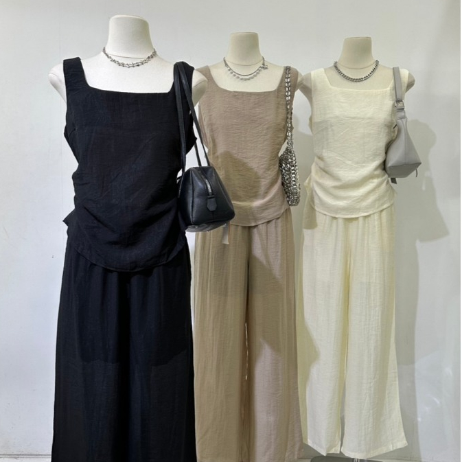 M2105 ชุดเซ็ต 2 ชิ้นที่สาวๆ ต้องมีติดตู้ ได้ทั้งเสื้อและกางเกง