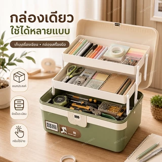 🔐 MULI Mall ตู้เซฟ ตู้เซฟล็อก กล่องล็อครหัส 4 หลัก กล่องเก็บของส่วนตัว กันน้ำ 2 ชั้น พร้อมหูหิ้ว พลาสติกหนา