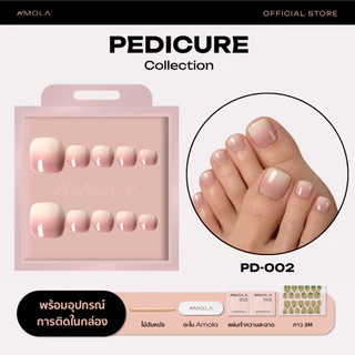 (NEW) AMOLA PEDICURE COLLECTION - เล็บเท้า เล็บเท้าแปะสำเร็จรูป Handmade 100% แถมฟรีเซ็ทติดเล็บ พร้อมกาว3M
