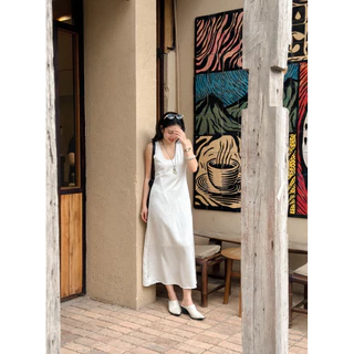 Berin satin dress งายเดรสยาวผ้าซาติน : everydaylookk store