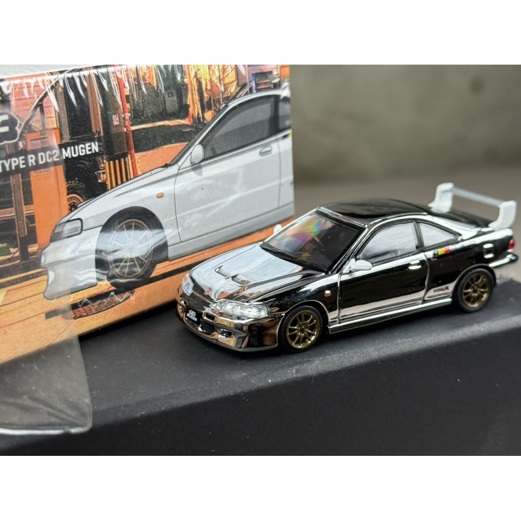 ✨Chase Car Honda Integra TYPE R DC2 Mugen Championship White Scale 1:64 ยี่ห้อ Tarmac Works