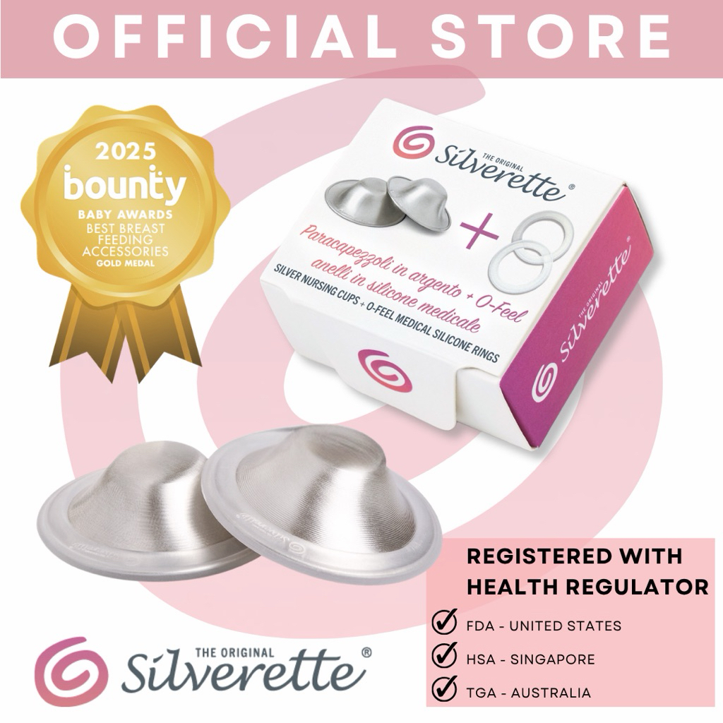 ถ้วยเงิน (ต้นฉบับ) Silverette Nursing Cups ป้องกันหัวนมแตก บำรุงหัวนม การดูแลหลังคลอดและให้นมบุตร