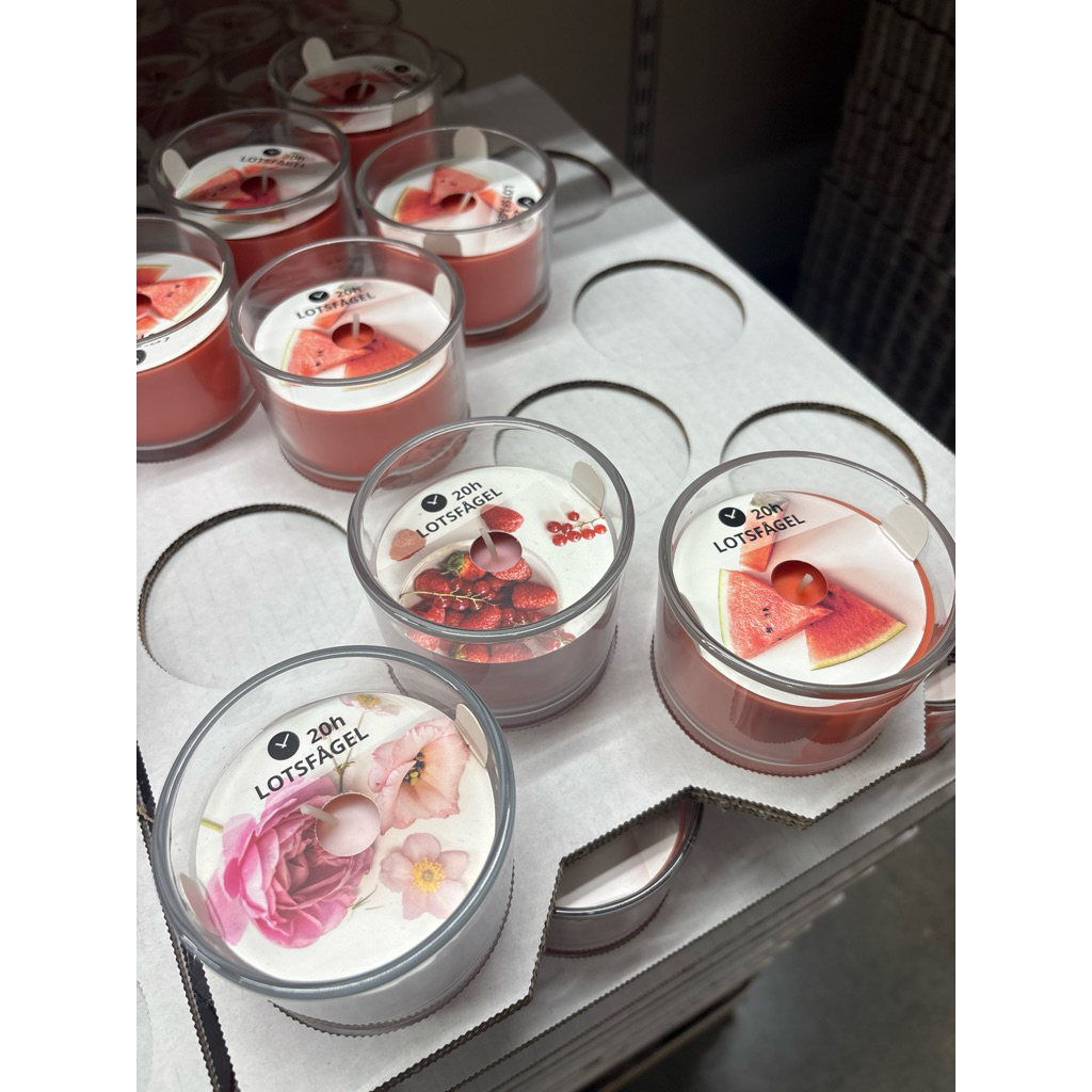 เทียนหอมในถ้วยแก้ว ของอิเกีย IKEA มีหลากกลิ่น หอมอ่อนๆ ของแท้จากช้อป