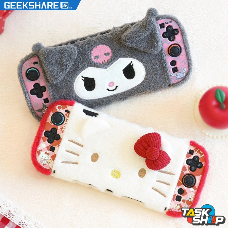 ส่งทันที GeekShare Split Plush Protective Case Switch 2 เคสขนนุ่มลายการ์ตูน Sanrio สุดน่ารักพร้อมขาตั้ง