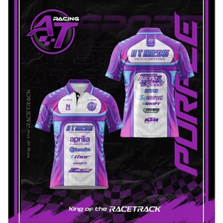 เสื้อพิมพ์ลาย A T SPORT รุ่น A T Racing.V2.(คอปก) ผ้าไมโครหน้าเรียบ ใส่ออกกำลังกาย ใส่ทำกิจกรรมทุกรูปแบบ ใส่เที่ยว