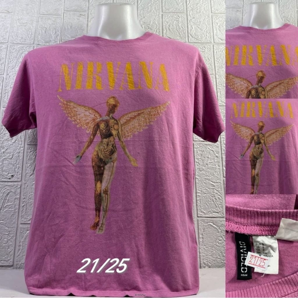 เสื้อยืดแบรนด์ H&M x Nirvana ลาย In Utero  (ลิขสิทธิ์แท้ที่ทางแบรนด์ผลิตร่วมกับวง ไม่ใช่งานวินเทจยุค