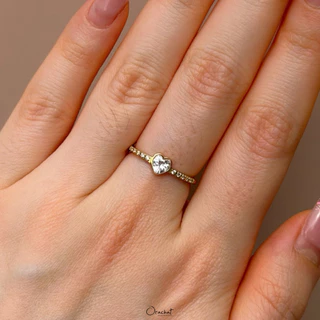Orachat | Little heart 14k ring. (แหวนตัวเรือนสแตนเลส)