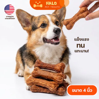 HALO ขนมขัดฟันสุนัข กระดูกมันชี่ สีน้ำตาล 4 นิ้ว ขนมแทะเล่น ลดกลิ่นปาก สำหรับสุนัขทุกสายพันธุ์