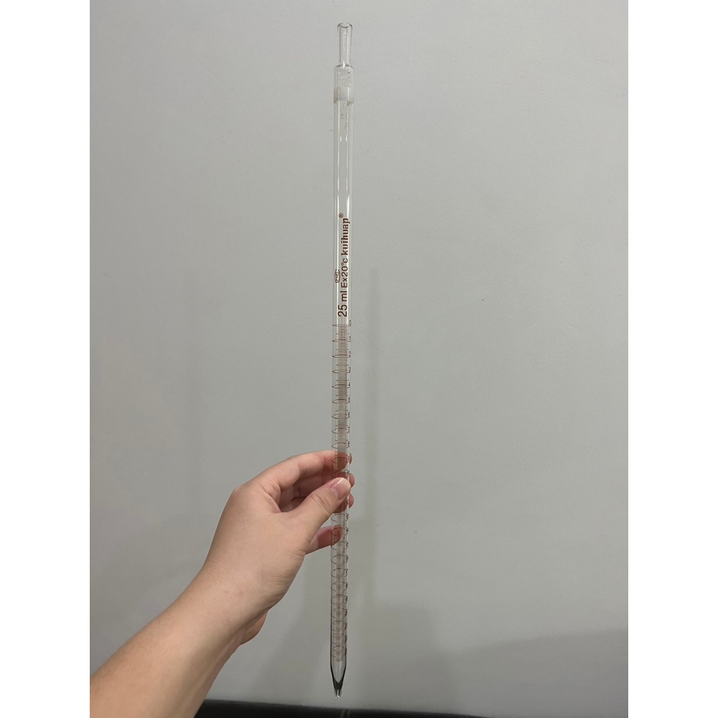 ปิเปตเเก้วเเบบตรง ขนาด 25ml (Graduated pipette)