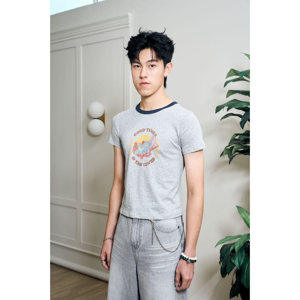 Niyom Jeans تيشيرت Stitch مطبوع — صورة 8