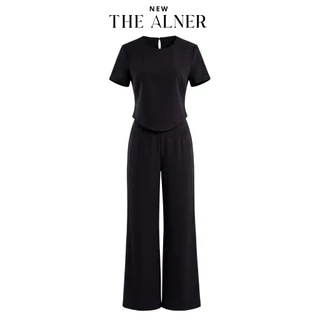 Thealner - Riley suit AN566 (เซ็ตเสื้อคอกลมแขนสั้นชายโค้ง+กางเกงขายาว)