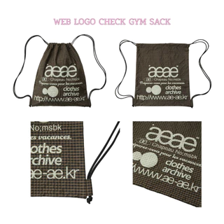 [ พร้อมส่ง ] กระเป๋า aeae WEB LOGO DOT GYM SACK / WEB LOGO CHECK GYM SACK / WEB LOGO STELLA GYM SACK
