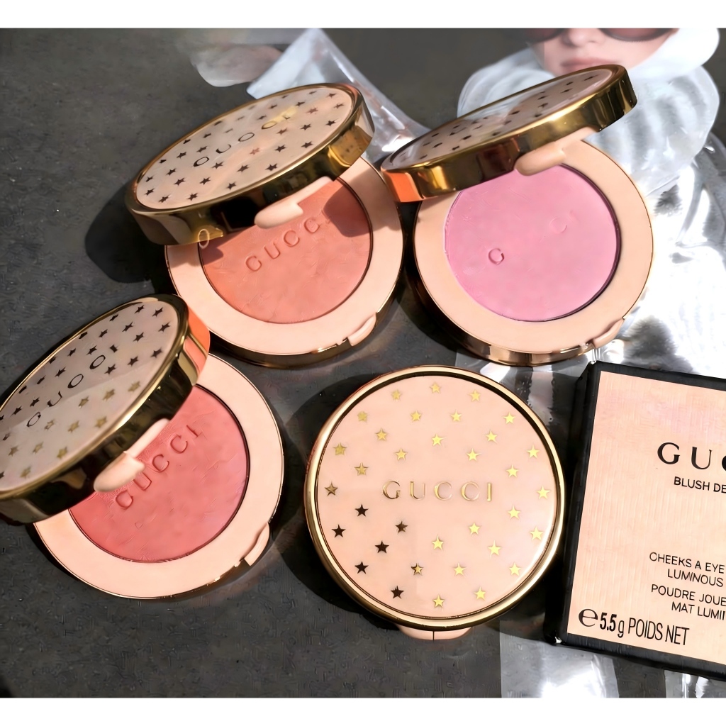 ของพร้อมส่ง⛱ Gucci blush cheek & eye matte powder 2 in 1 สีเอม เอมเรียก 5.5g