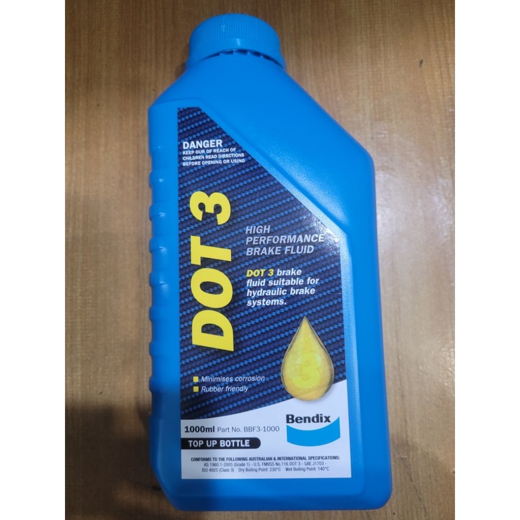 Bendix น้ำมันเบรครถยนต์ DOT 3 (1 ลิตร) Brake Fluid 1L