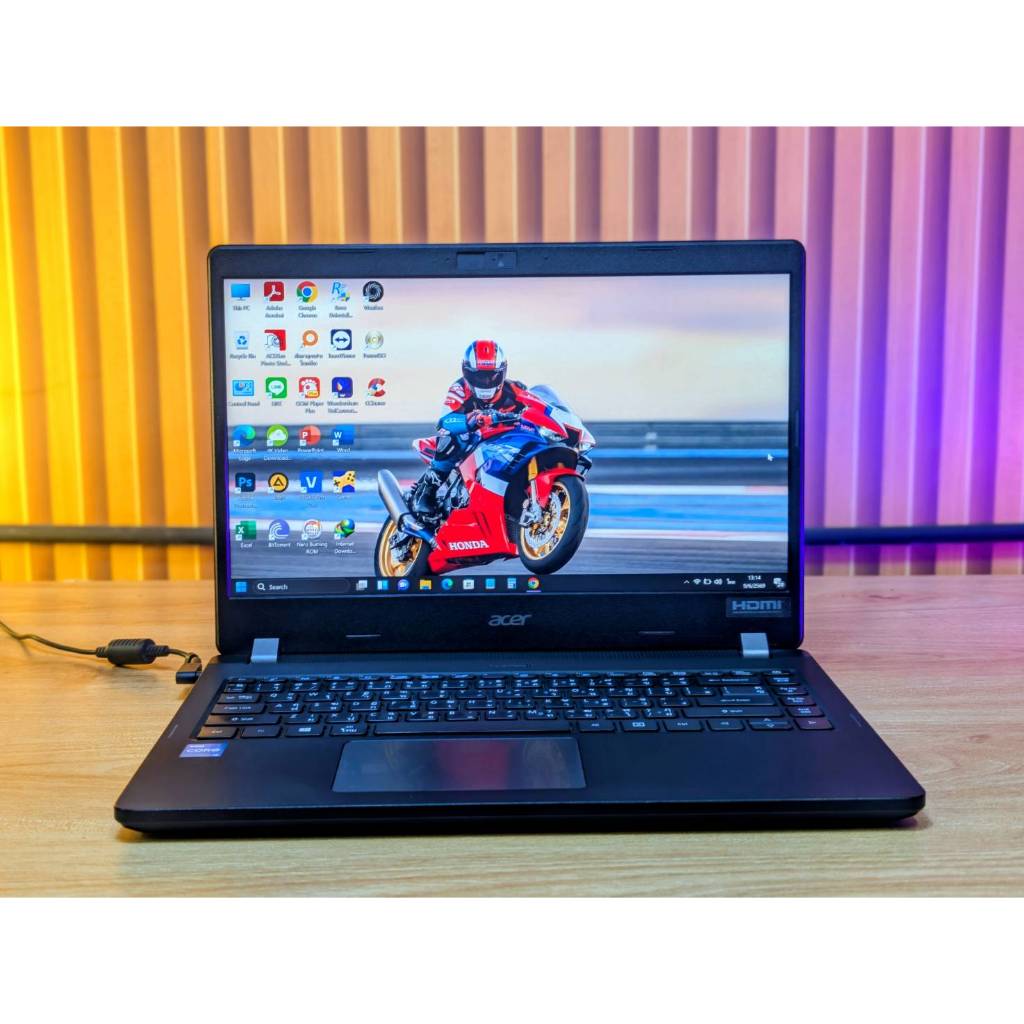 second hand notebook  Acer TravelMate P214-53 สเปกแรง ใช้งานลื่น พร้อมใช้    CPU : Intel Core i5-113
