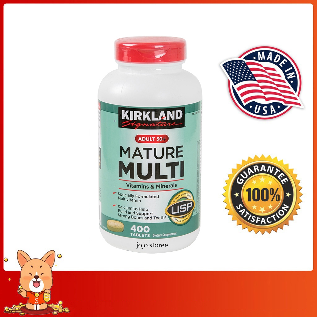 (Exp.05/2027) kirkland Mature Multi Vitamin Adult 50+ 400 เม็ด