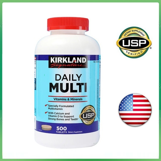 (Exp.12/2027)Kirkland Daily Multi Vitamins Mineral วิตามินรวม 500 เม็ด