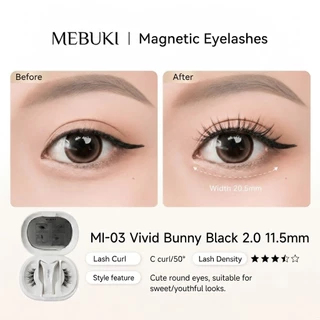 MEBUKI ขนตาแม่เหล็ก ไม่ใช้กาว ติดง่ายภายใน 3 วิ ติดทนทั้งวัน ถอดง่าย ขนตาธรรมชาติ พร้อมกล่องออลอินวัน