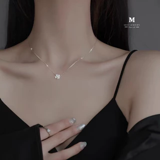 MEET💕พร้อมส่ง สร้อยคอเงินแท้ Luck Leaf สร้อยเงินแท้925 สร้อยคอเพชร สร้อยแฟชั่น สร้อยคอผู้หญิง