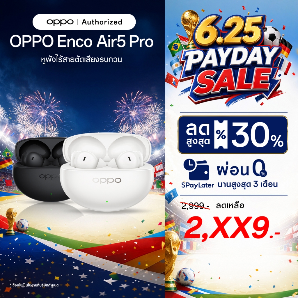 OPPO Enco Air 5 Pro หูฟังไร้สายตัดเสียงรบกวนระดับโปร ให้ทุกการฟังคมชัดกว่าที่เคย