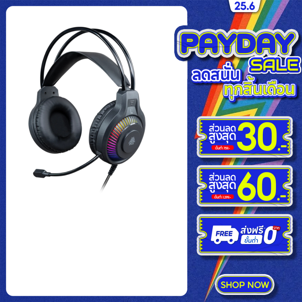 [ประกัน 1 ปี] EGA LITE TYPE H111 หูฟังเกมมิ่งแบบครอบหู สายแยกหูฟังและไมค์ (TRS) Gaming Headset สำหรับ PC