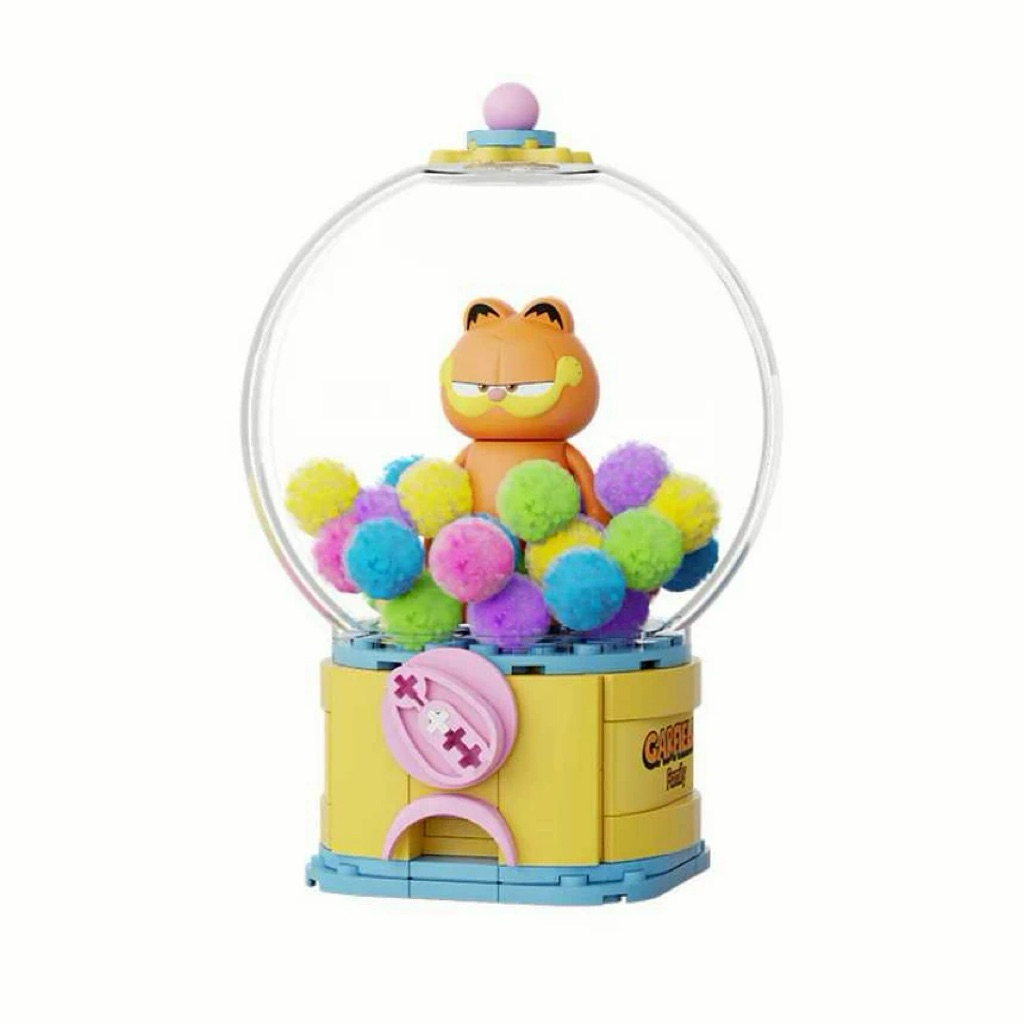 ✨Pantasy Garfield Crystal Ball Series - Gumball Machine ตัวต่อพลาสติก รุ่นการ์ฟิลด์