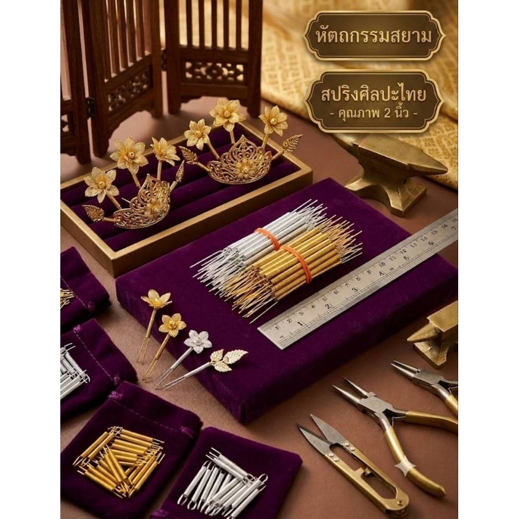 สปริงทำดอกไม้ไหวเครื่องศิราภรณ์