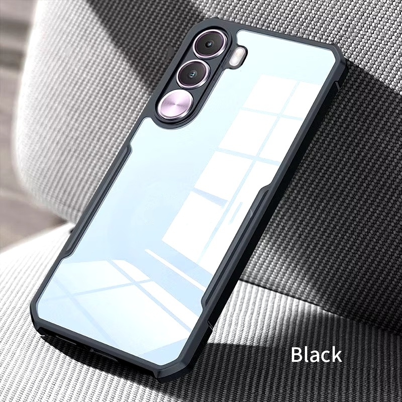 realme C100/realme C100i/realme C100x(ส่งในไทย)เคสกันกระแทกขอบสีหลังใสRealme C100 4G/Realme C100i 4G