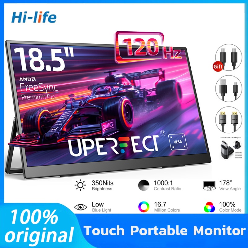 UPERFECT USteam E6 Pro18.5inch120HZ Touch /non touch Portable Monitor จอภาพแล็ปท็อปแบบพกพาบางเฉียบพร