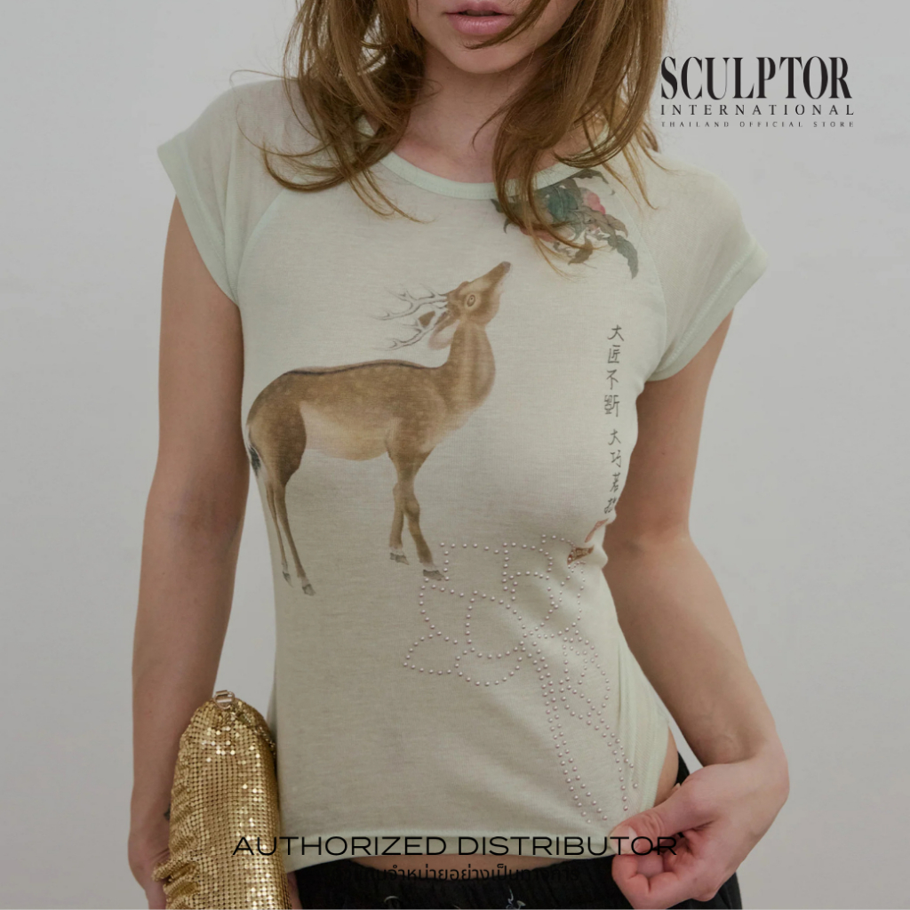 SCULPTOR® เสื้อยืด Zen Deer Tee