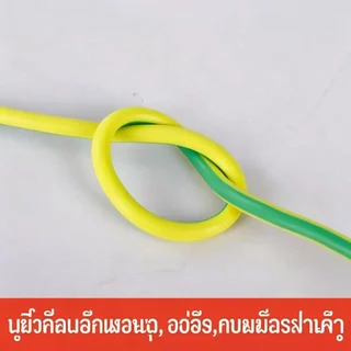 สายไฟดินสีเหลือง-เขียว แกนเดี่ยวแข็ง 1×4-1×6 มม.² ยาว 100 ม. ฉนวนทนทาน คุณภาพสูง ใช้งานได้นาน