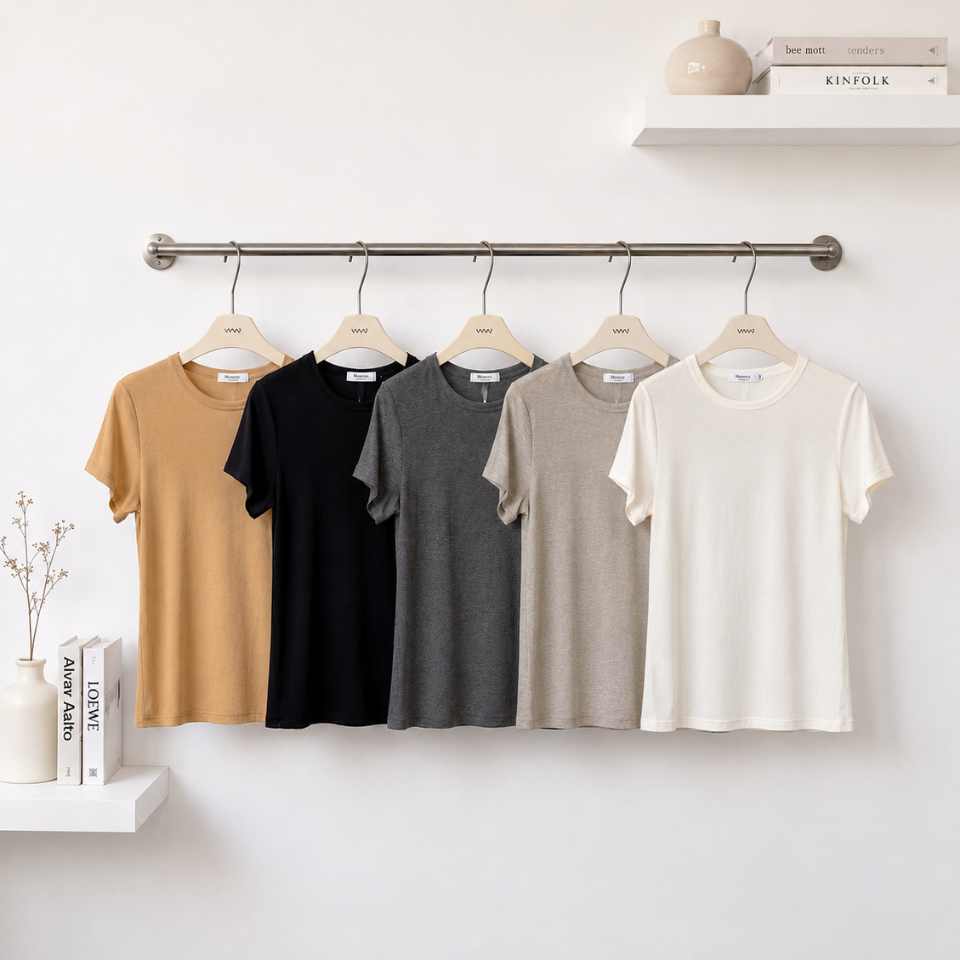 NUMGEN B60-B64 เสื้อยืด  ผ้าSoft Tencel Wool Top นุ่ม ใส่สบาย