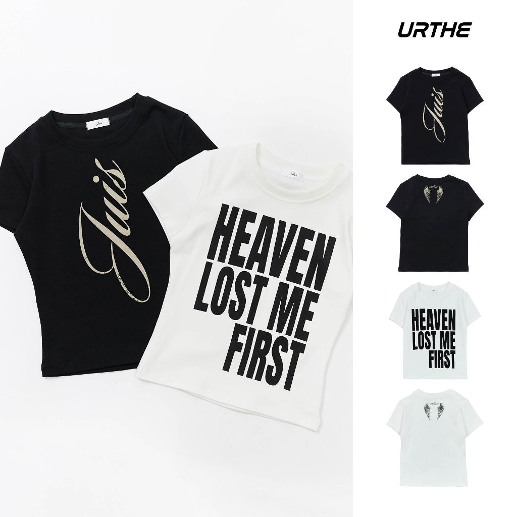 URTHE - เสื้อยืด สกรีนลาย รุ่น HEAVEN LOST BABY TEE - Col. JUIS LILITH