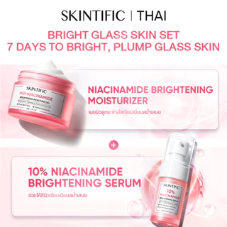SKINTIFIC 2PCS Skincare Moisturizer+Serum ครีม เซรั่ม AHA BHA Peeling Solution 5X Ceramide มอยส์เจอร์ เจล 377ดาร์ก สปอต