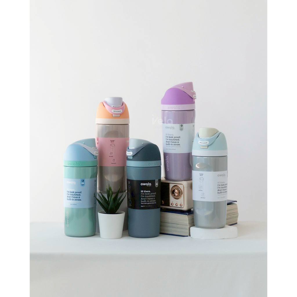 💧Owala💧 Kids' FreeSip Hologram 16oz ขวดน้ำเก็บความเย็น