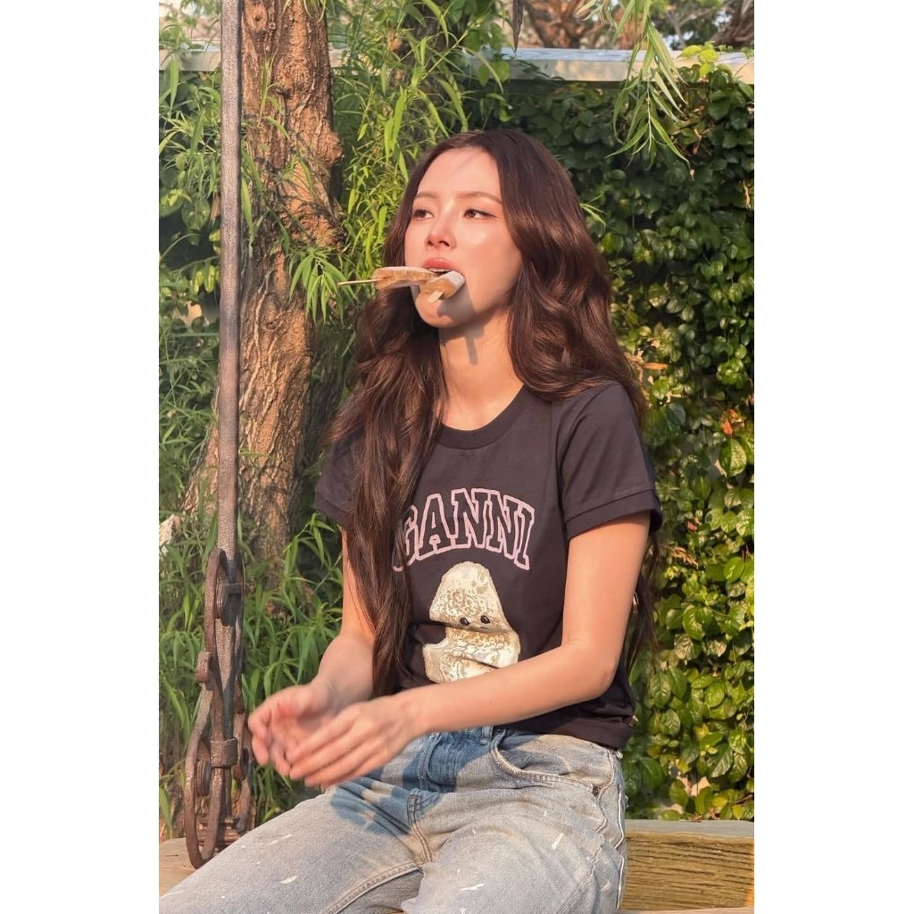 Ganni Poodle baby tee T-shirt