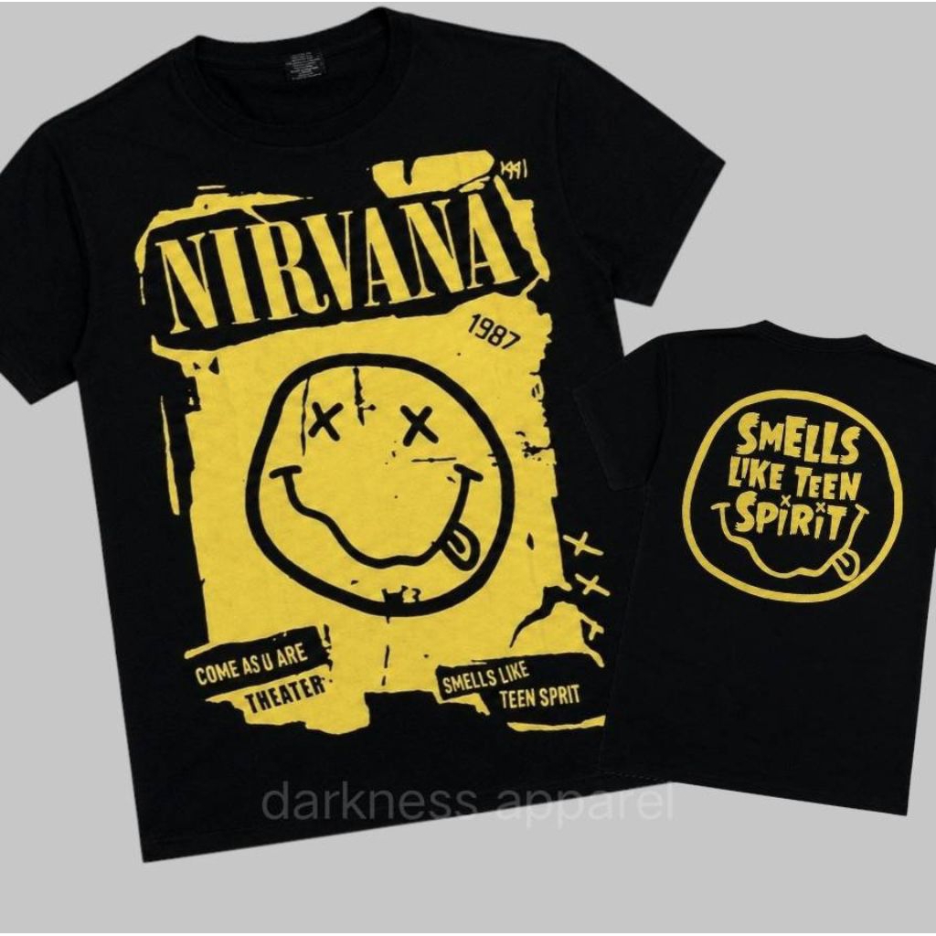 เสื้อยืดวง nirvana smell like teen spirit