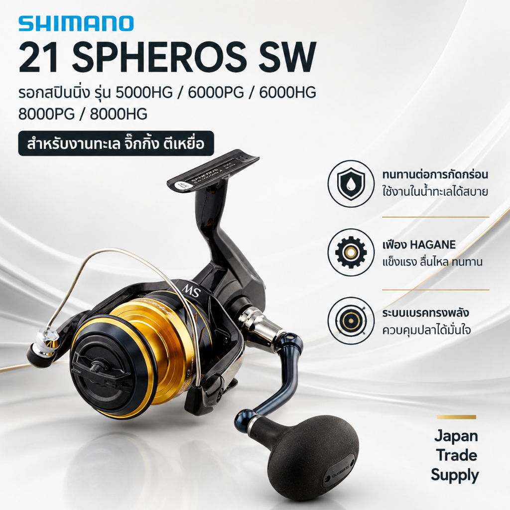 Shimano Spheros SW Spinning Reel Series for Offshore Jigging and Casting