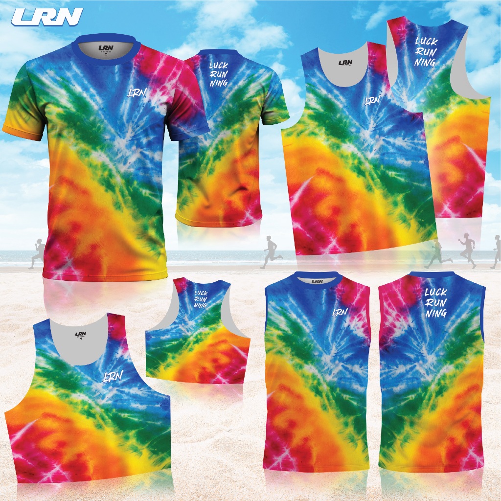 เสื้อวิ่งพิมพ์ลาย LRN เสื้อวิ่ง เนื้อผ้า Super Air Flow สำหรับวิ่งมาราธอน ออกำลังกาย (SF31)