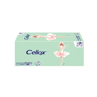 Cellox Facial 3ply Trendy Box P.3 เซลล็อกซ์ กระดาษเช็ดหน้า 3 ชั้น เทรนดี้ แบบกล่อง 80 แผ่น แพ็ก 3