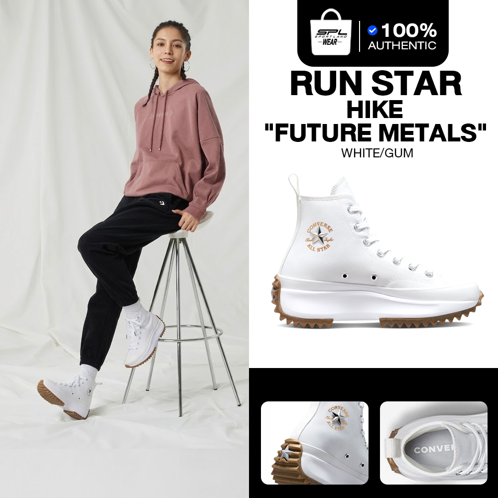 Converse คอนเวิร์ส รองเท้าผ้าใบ รองเท้าสีขาว UX Run Star Hike Future Metals HI A01312CH2WTXX (3700)